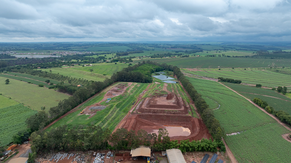 Vista aérea do Aterro Sanitário