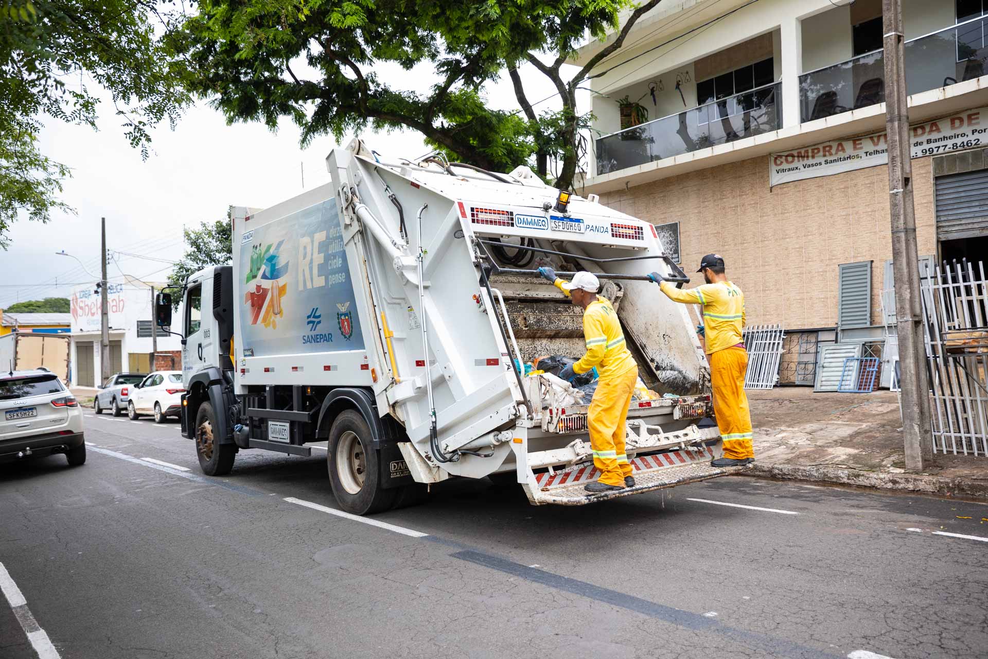 Em Cianorte a coleta de lixo também é operada pela Sanepar