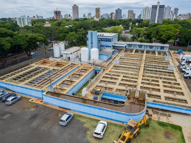 Vista panorâmica da Estação de tratamento de água de Maringá