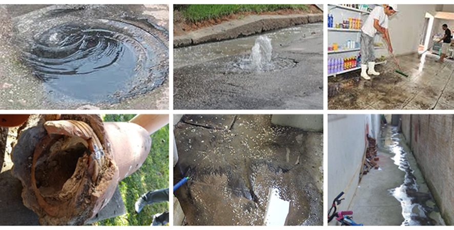 imagens dos problemas de ligações irregulares.