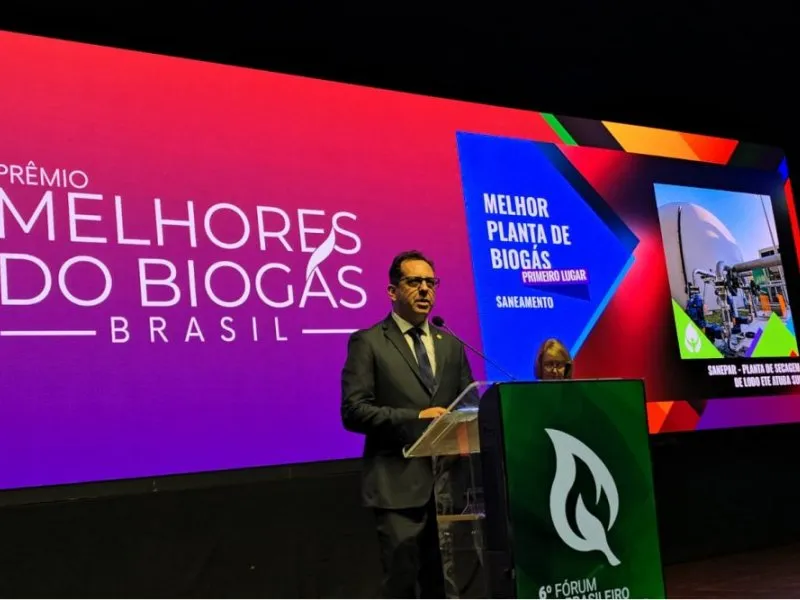 Planta de secagem térmica de lodo de esgoto da Sanepar ganha prêmio nacional de biogás.