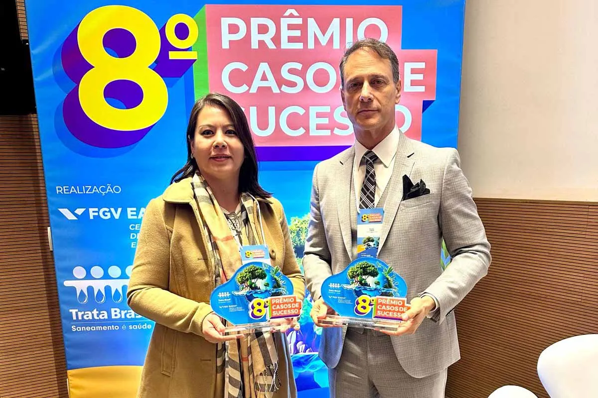 A Sanepar recebeu o Prêmio Cases de Sucesso do Instituto Trata Brasil pelo desempenho de Maringá.