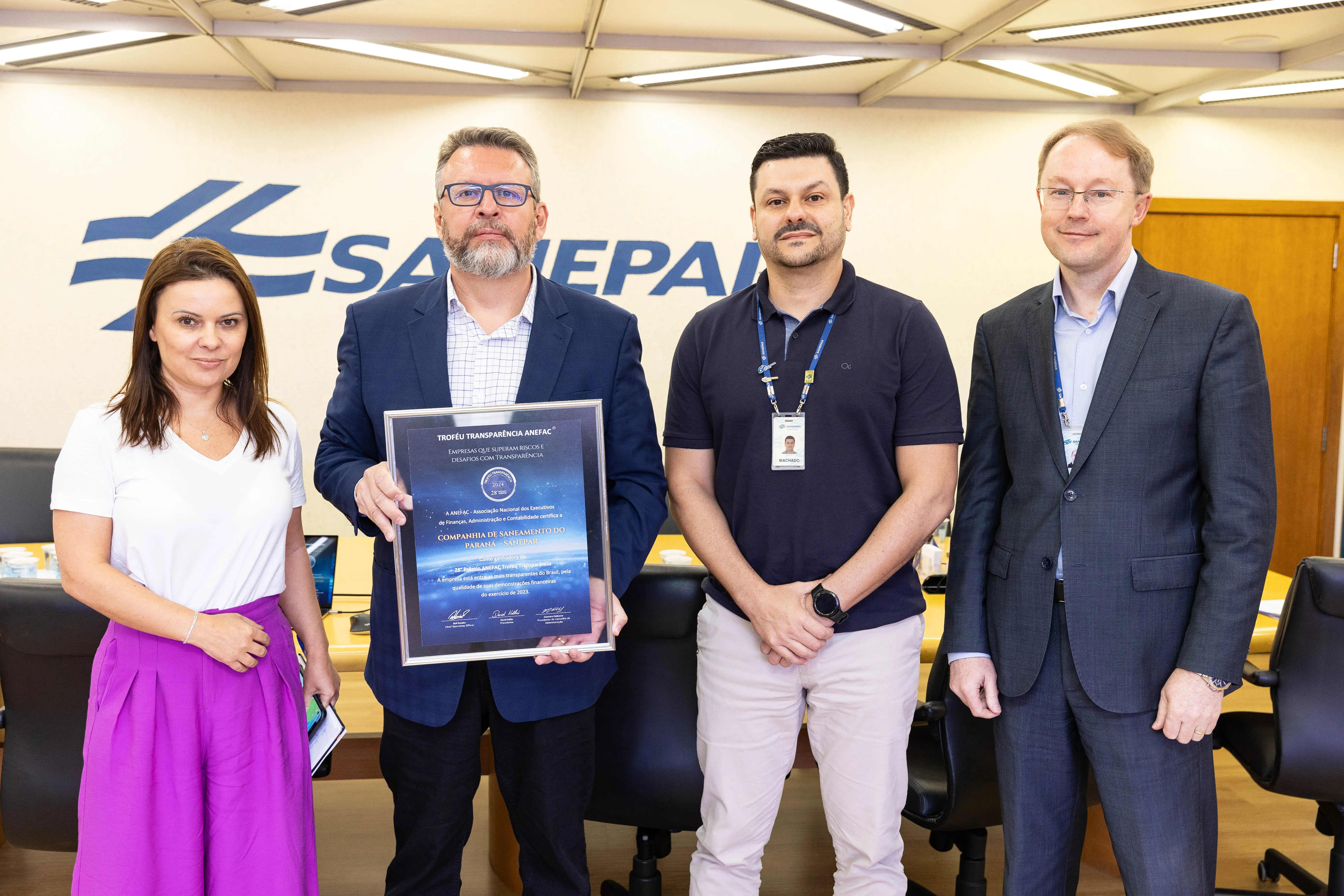 Sanepar conquista Troféu Transparência em demonstrações financeiras