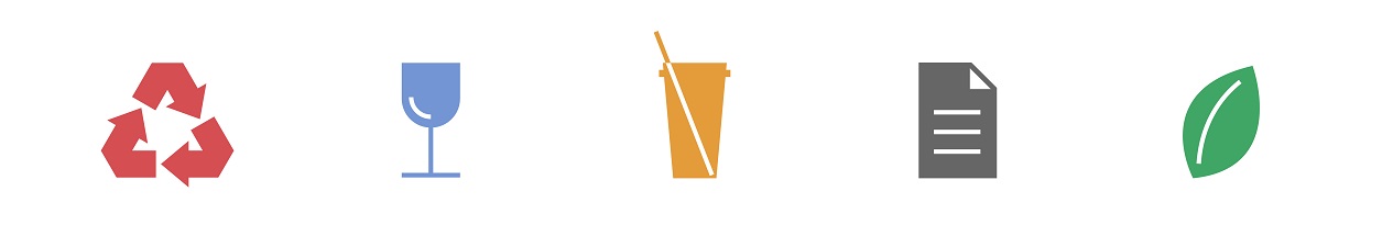 lustração tipos de residuos de lixo